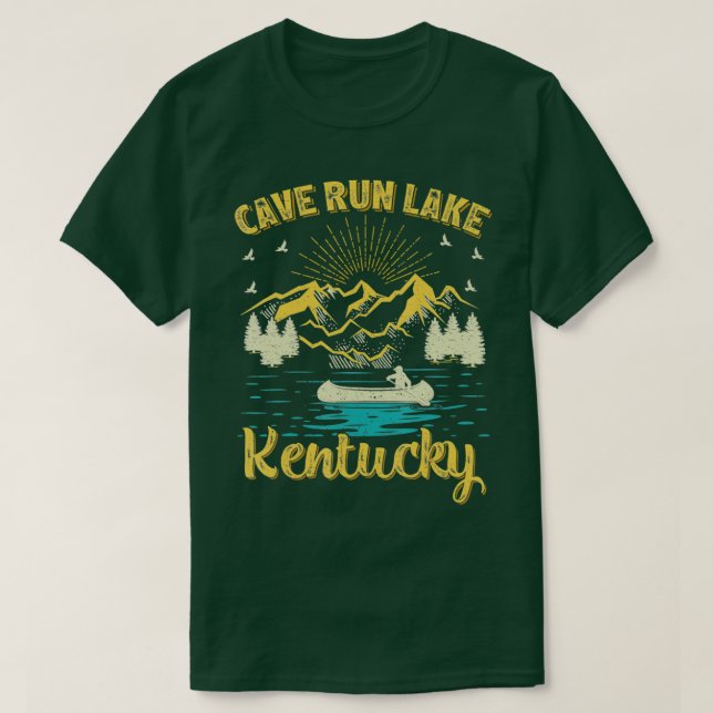 Camiseta Montaña Retro Vacacional Verano Kentucky Cave Run  (Diseño del anverso)