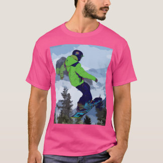 Camiseta Montaña Rocky Snowboard - Montaña de tres hermanas