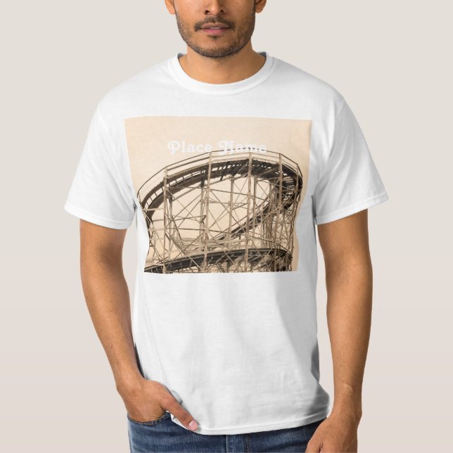 Camiseta Montaña rusa de Coney Island (Anverso)