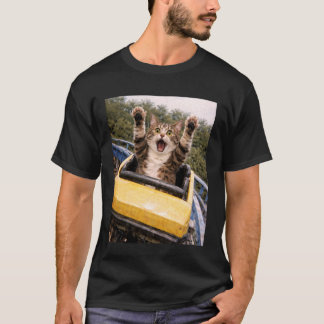 Camiseta Montaña Rusa de Gato Divertida Meme Tonto Doméstic