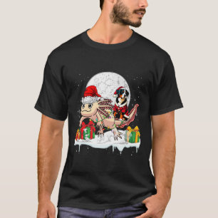 Camiseta Montaña Santa Entlebucher Riding Axolotl Christma