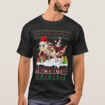 Camiseta Montaña Santa Entlebucher Riding Axolotl Christma<br><div class="desc">Navidades de Santa Entlebucher Riding Axolotl Sweater</div>