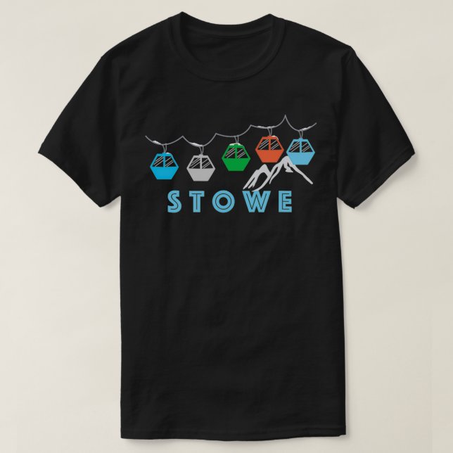Camiseta Montaña Ski Stowe Gondola - Stowe, Vermont (Diseño del anverso)