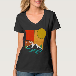 Camiseta Montaña Sunset Circle Arcoiris al aire libre Natur