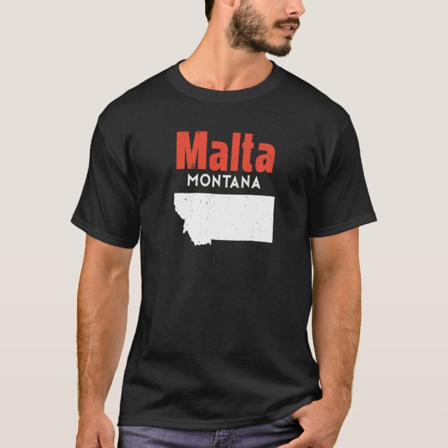Camiseta Montana Usa State America Travel Montanan Malta (Anverso)