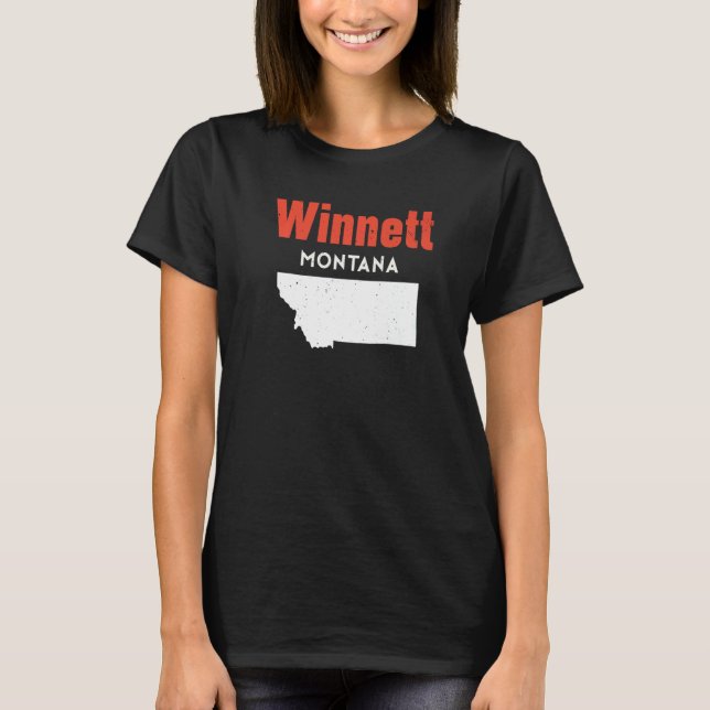 Camiseta Montana Usa State America Travel Montanan Winnett (Anverso)