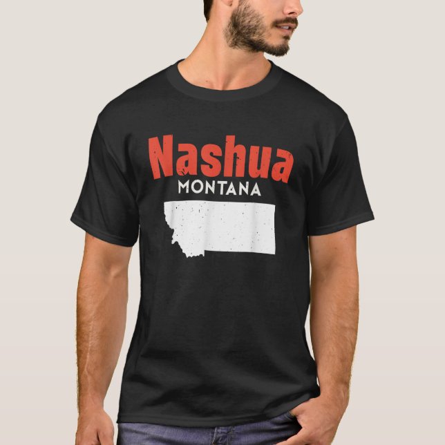Camiseta Montana USA State America Viajes Montanan Nashua (Anverso)