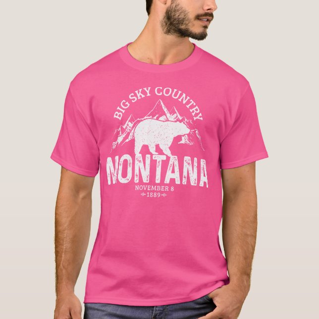 Camiseta Montana Vintage Grizzly Bear Camping Senderismo So (Anverso)