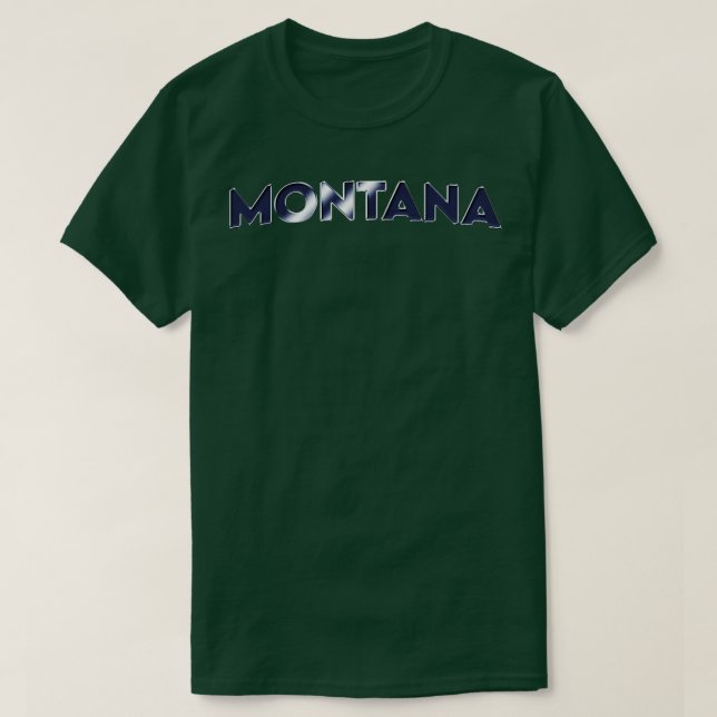 Camiseta Montana Vintage Retro Textos (Diseño del anverso)