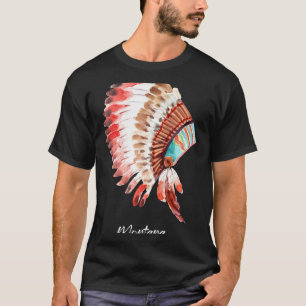 Camiseta Montana Watercolor Nativo de la cabeza