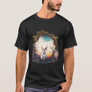 Camiseta Montaña Woodland Animales Conejo Naturaleza Floral