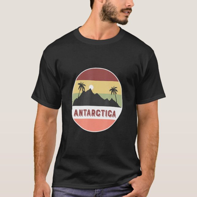 Camiseta Montaña Y Palmeras Antárticas (Anverso)