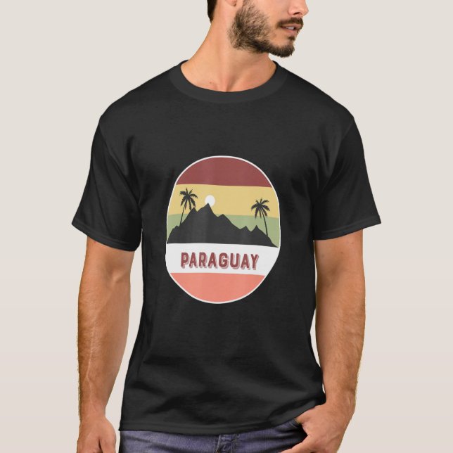 Camiseta Montaña Y Palmeras De Paraguay (Anverso)