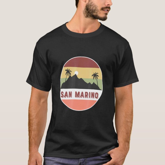 Camiseta Montaña Y Palmeras De San Marino (Anverso)