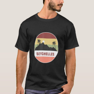Camiseta Montaña Y Palmeras De Seychelles