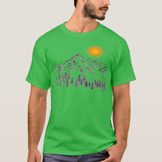 Camiseta montaña y sol