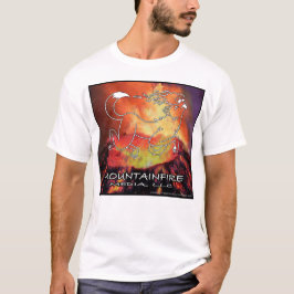 Camiseta MontañaFire Coyote saltando sobre el blanco del vo