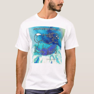 Camiseta MontañaFire Coyote saltando sobre el Volcán Azul
