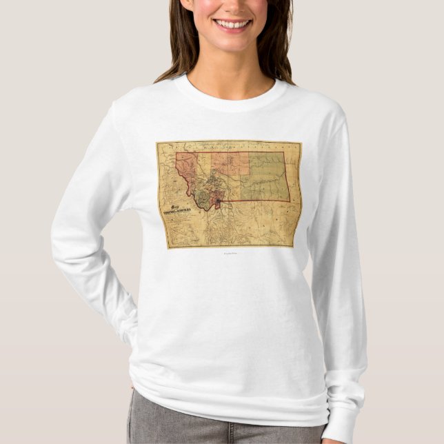 Camiseta MontanaPanoramic MapMontana (Anverso)