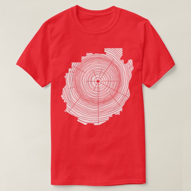Camiseta Montañas Adirondack Adirondacks Park Tree Rings (Diseño del anverso)