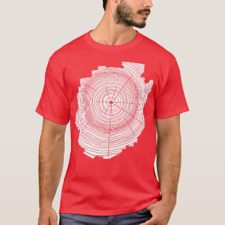 Camiseta Montañas Adirondack Adirondacks Park Tree Rings