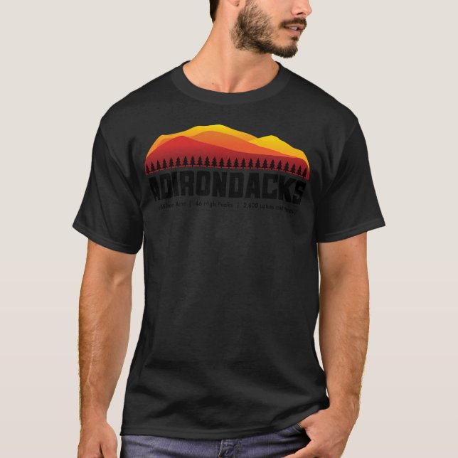 Camiseta Montañas Adirondack - Nueva York (Anverso)