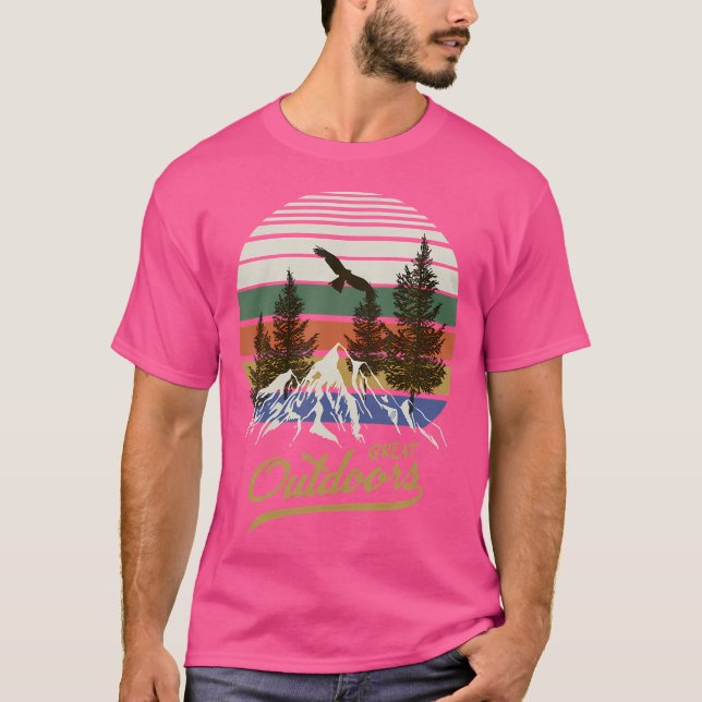 Camiseta Montañas al aire libre Senderismo gráfico al aire  (Anverso)
