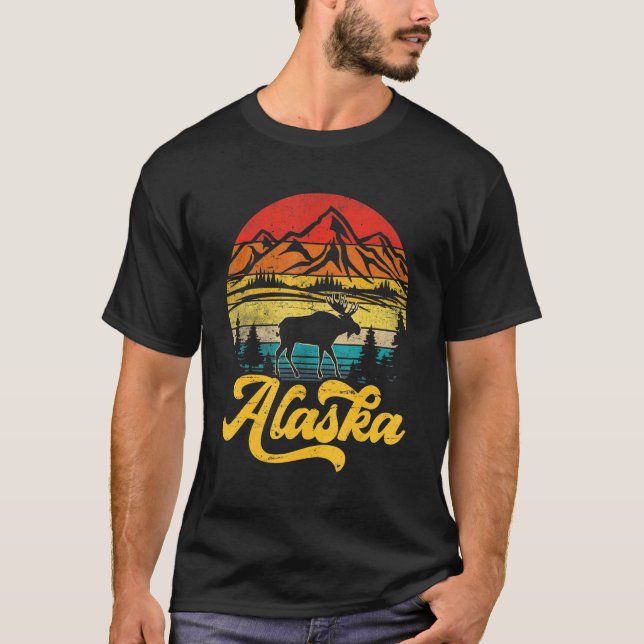 Camiseta Montañas Alaska AK Moose Juneau Alaskan W (Anverso)