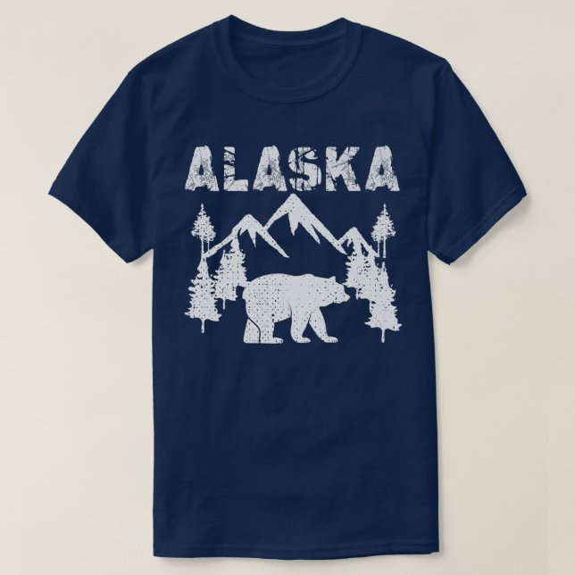Camiseta Montañas Alaska de Nieve Fría (Diseño del anverso)