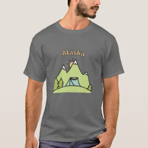 Camiseta Montañas Alaska Senderismo Senderismo Escalada Cam