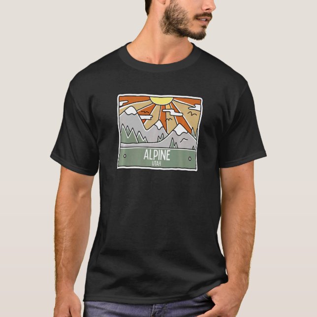 Camiseta Montañas alpinas Utah UT Vacation Souvenir Premium (Anverso)