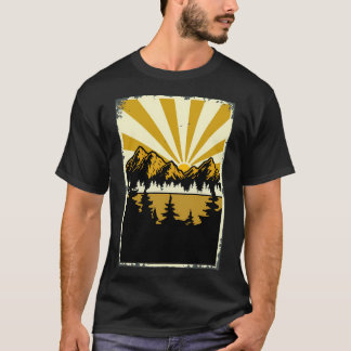 Camiseta Montañas Amarillas Vintage