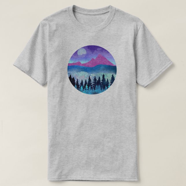 Camiseta Montañas Amethyst Mist (Diseño del anverso)