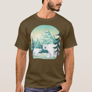 Camiseta Montañas Animales Árticos Naturaleza de vida silve