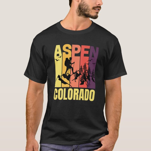 Camiseta Montañas Aspen Colorado Co Senderismo 1 (Anverso)