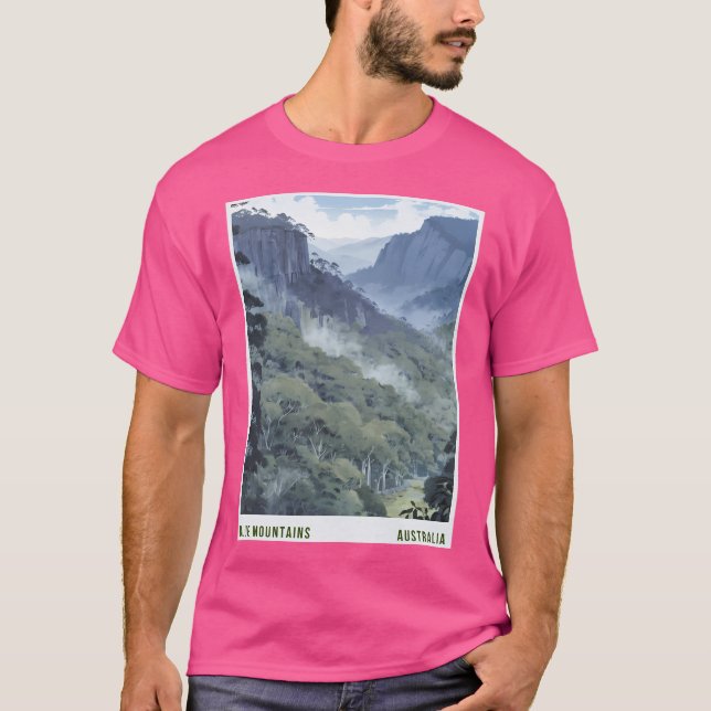 Camiseta Montañas Azules Australia Activo (Anverso)