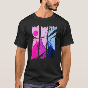Camiseta Montañas Bisexual Sutil Orgullo Bi