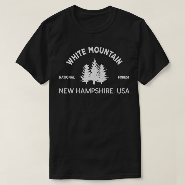 Camiseta Montañas Blancas Naturaleza forestal New Hampshire (Diseño del anverso)