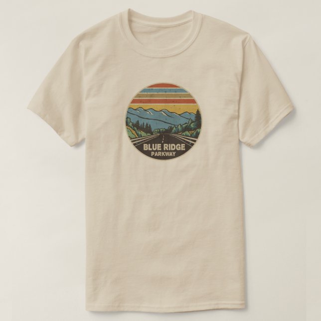 Camiseta Montañas Blue Ridge Parkway (Diseño del anverso)