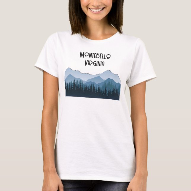 Camiseta Montañas Blue Ridge, personalizable Montebello (Anverso)