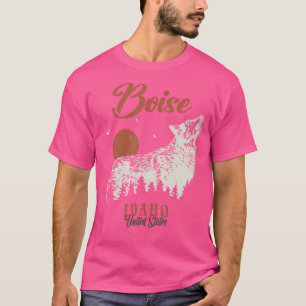 Camiseta Montañas Boise Idaho Forest Wolf