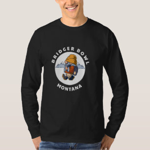 Camiseta Montañas Bridger Bowl Montana Senderismo Gnome MT 