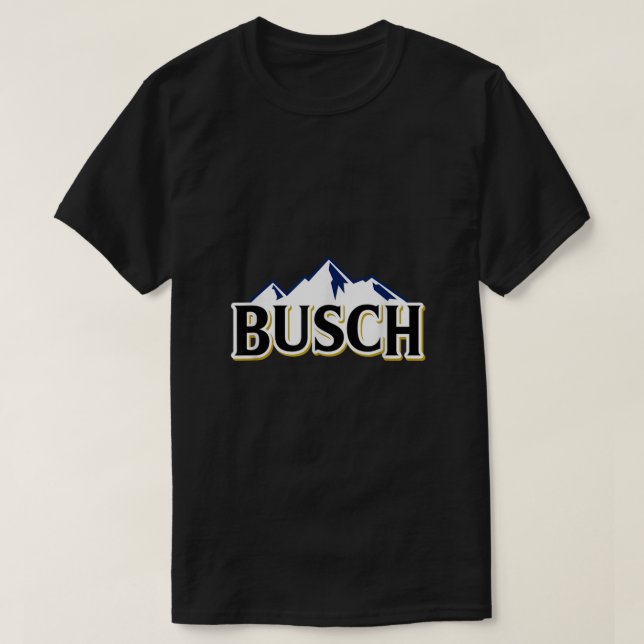 Camiseta Montañas Busch Beer Logotipo Tee7 (Diseño del anverso)