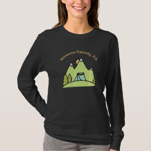 Camiseta Montañas Ca del Condado de Sonoma Camping Senderis