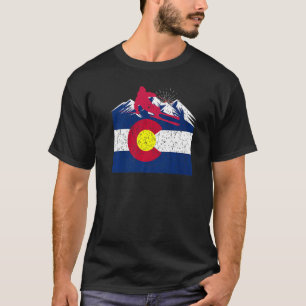 Camiseta Montañas Colorado Esquí Guay Winter Sport