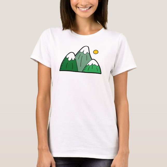 Camiseta Montañas coloridas Mujeres (Anverso)