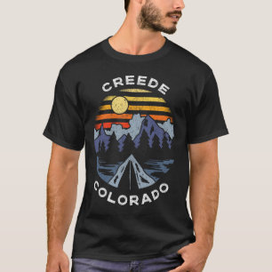 Camiseta Montañas Creede Colorado Vacaciones Camping Souven