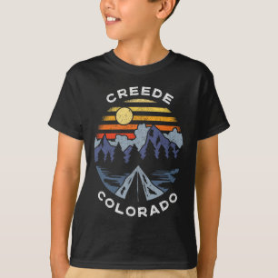 Camiseta Montañas Creede Colorado Vacaciones Camping Souven