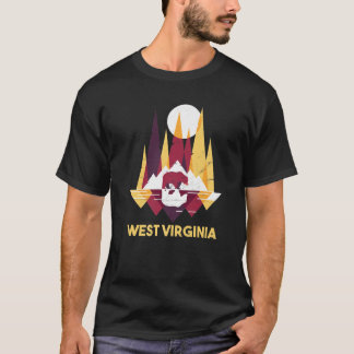 Camiseta Montañas Cute West Virginia Allegheny con WV Ret