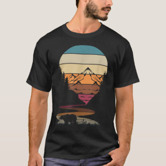 Camiseta Montañas de árboles de senderismo para animales de